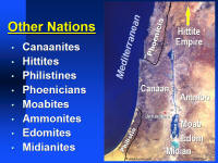 Photo map showing what nations lived in Canaan.