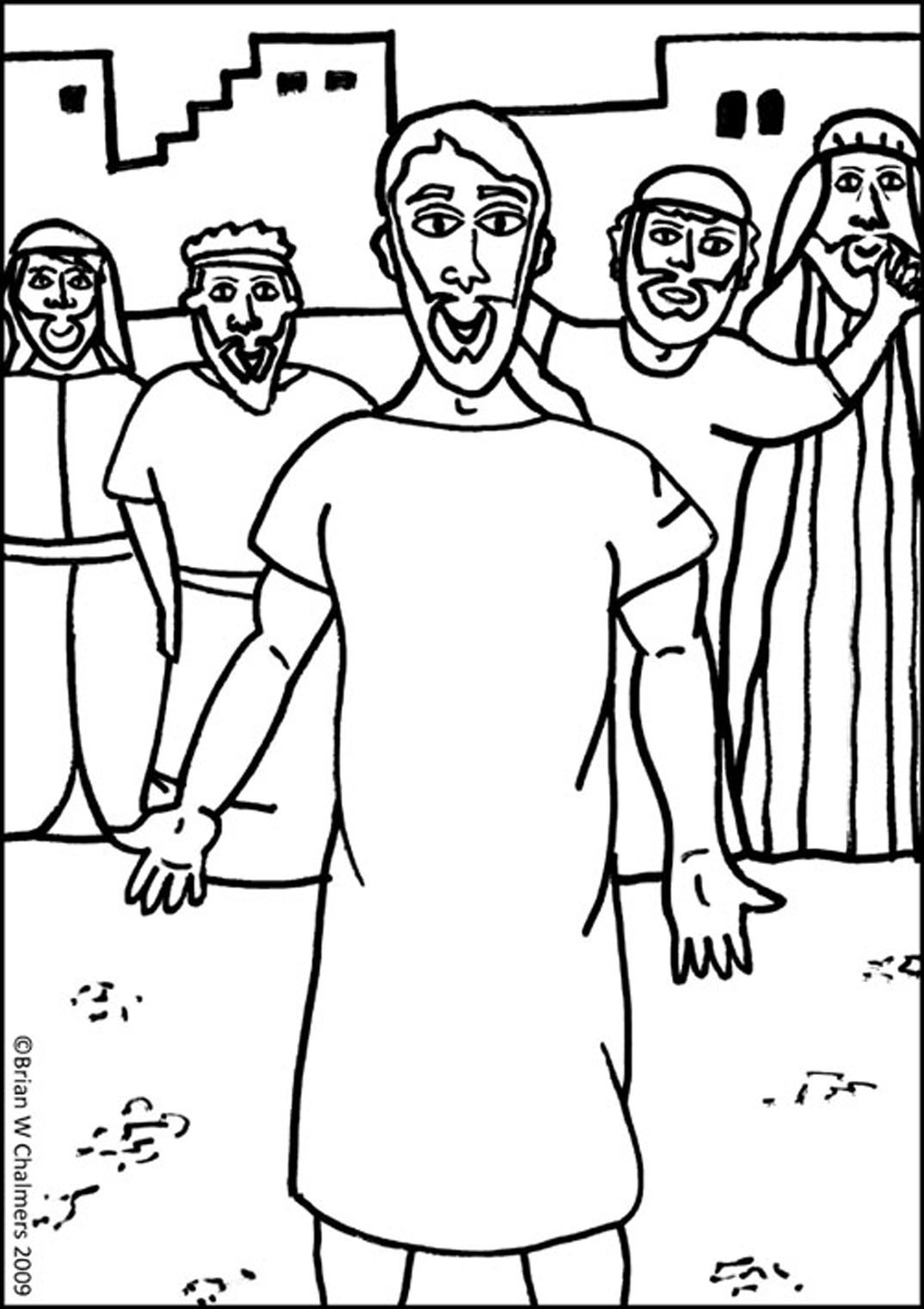 Paul Heals A Lame Man Coloring Page Coloring Pages